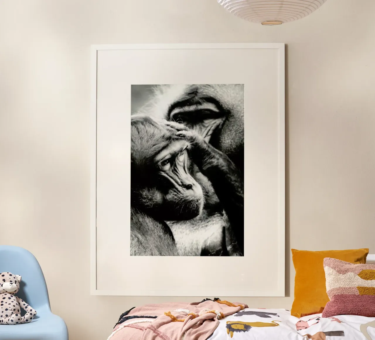 Monkey Grooming poster by Babett Schultze