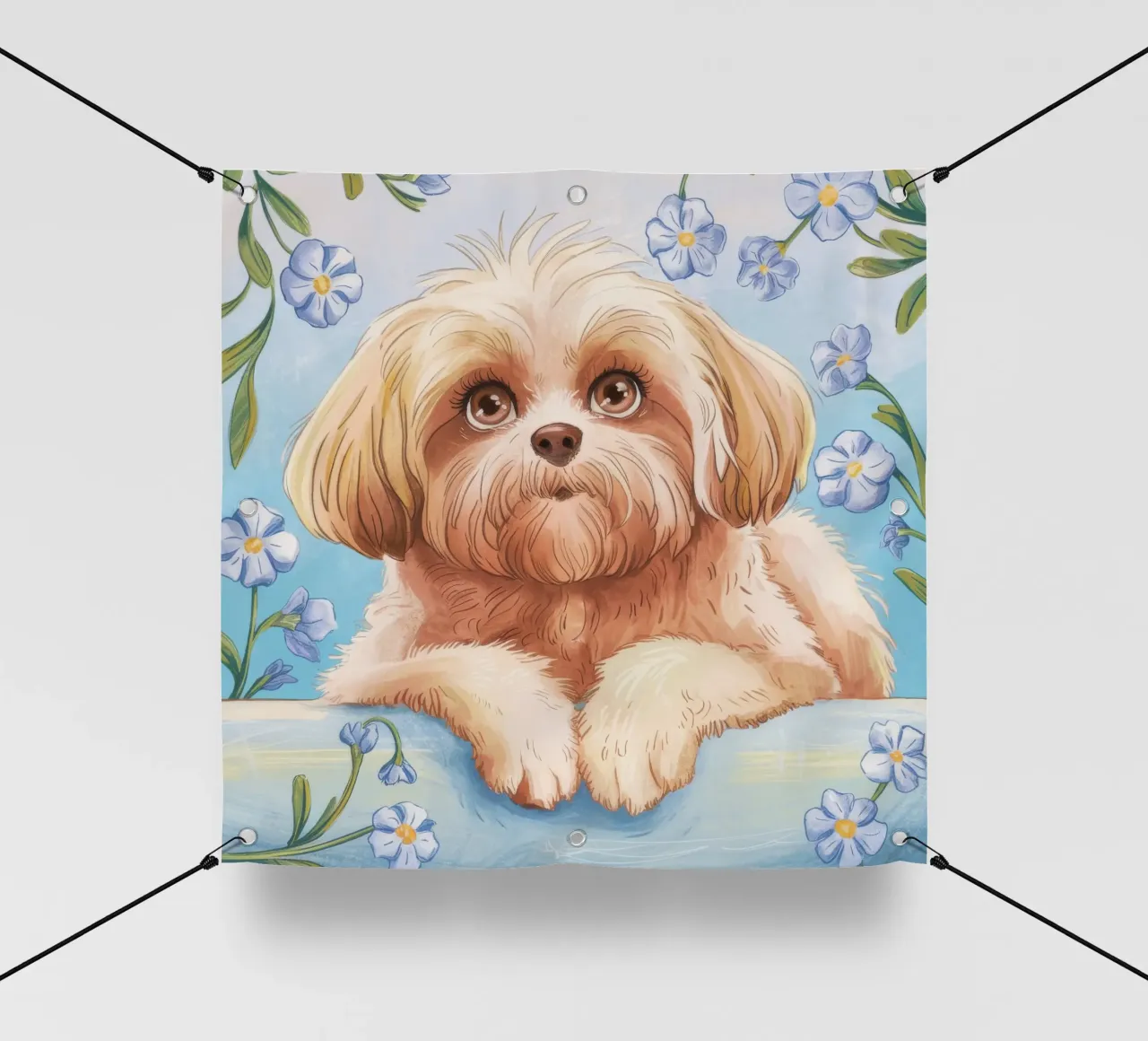 Cucciolo floreale telo in pvc da Timeless Huse