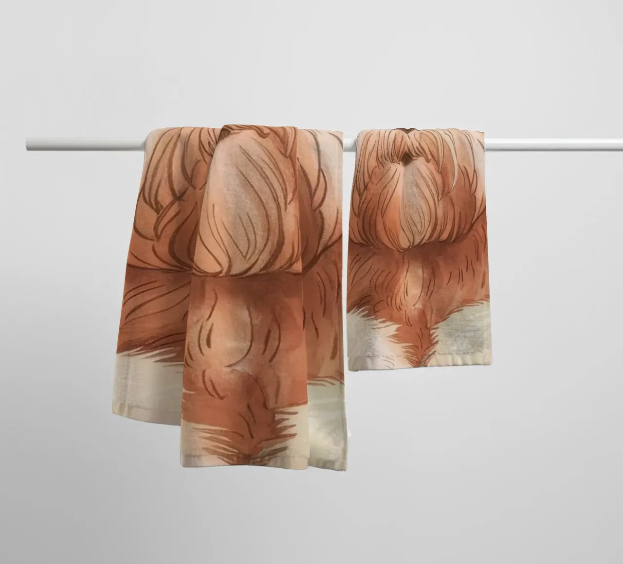Cucciolo floreale asciugamano da bagno da Timeless Huse