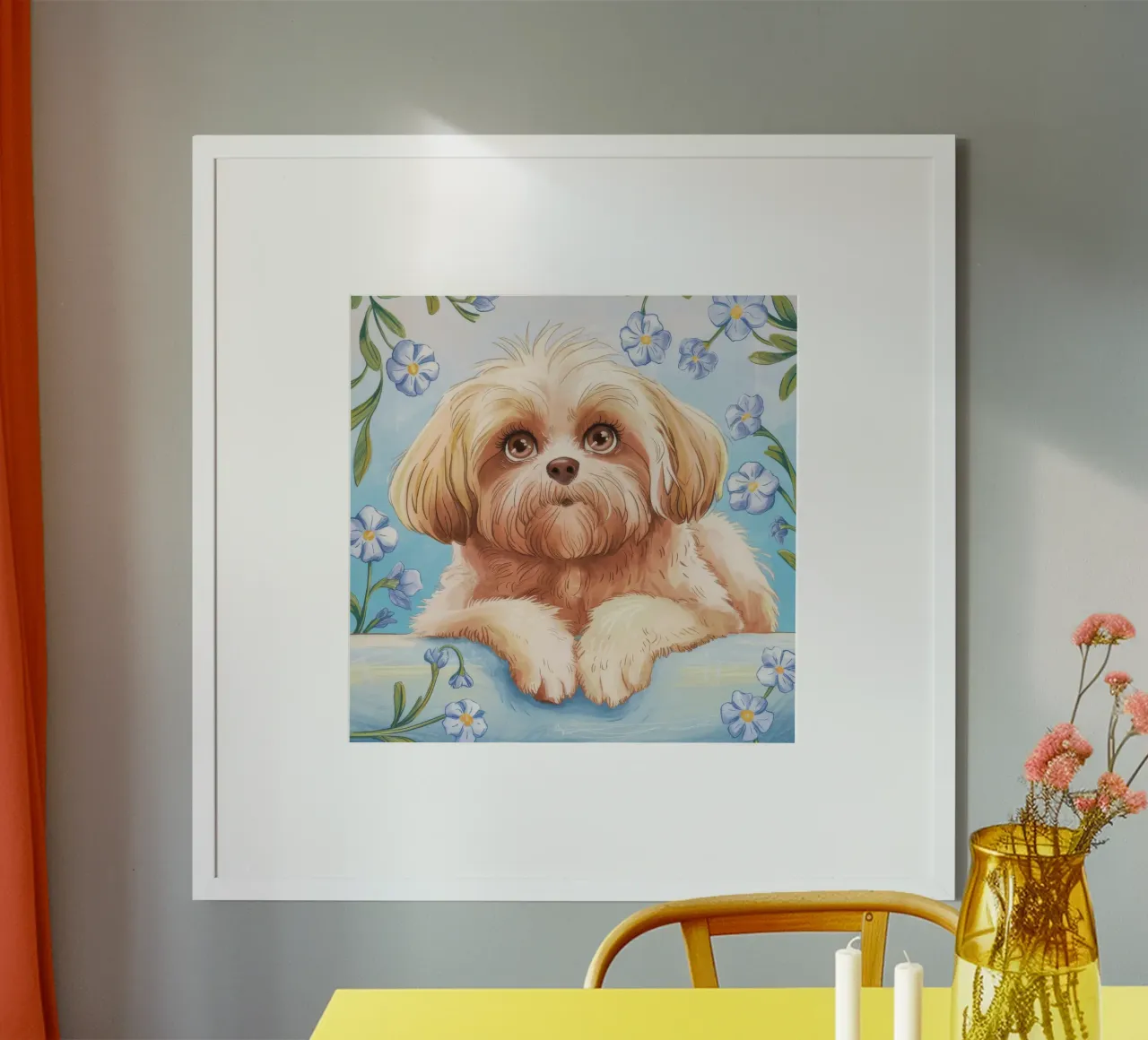 Cucciolo floreale carta hahnemühle da Timeless Huse