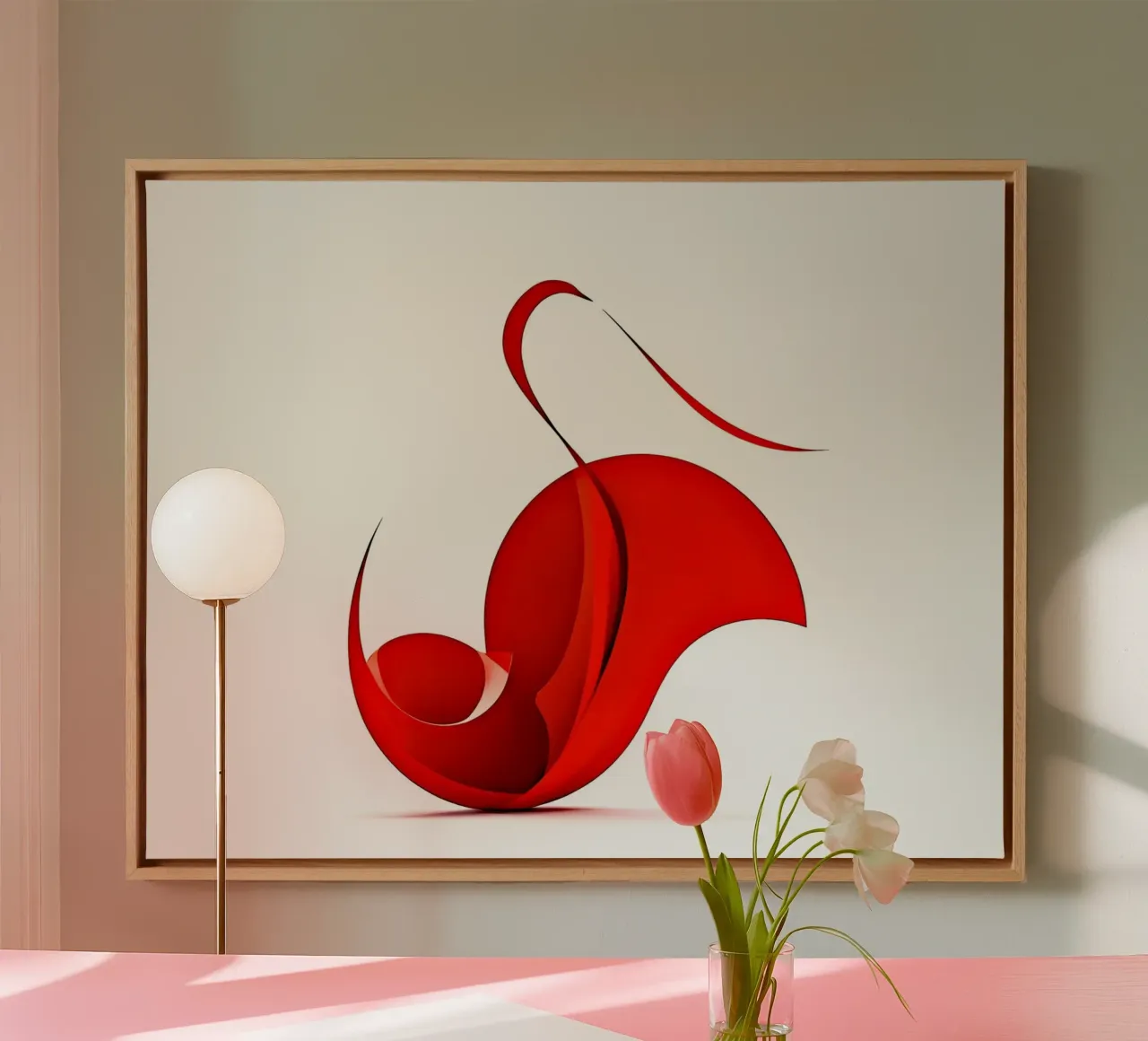 Abstract1421 lienzo con Marco flotante de WALLART-Peter Lorenz
