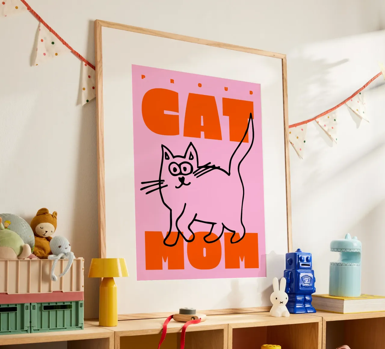 Mamma gatto orgogliosa I carta hahnemühle da Bureau Purpur
