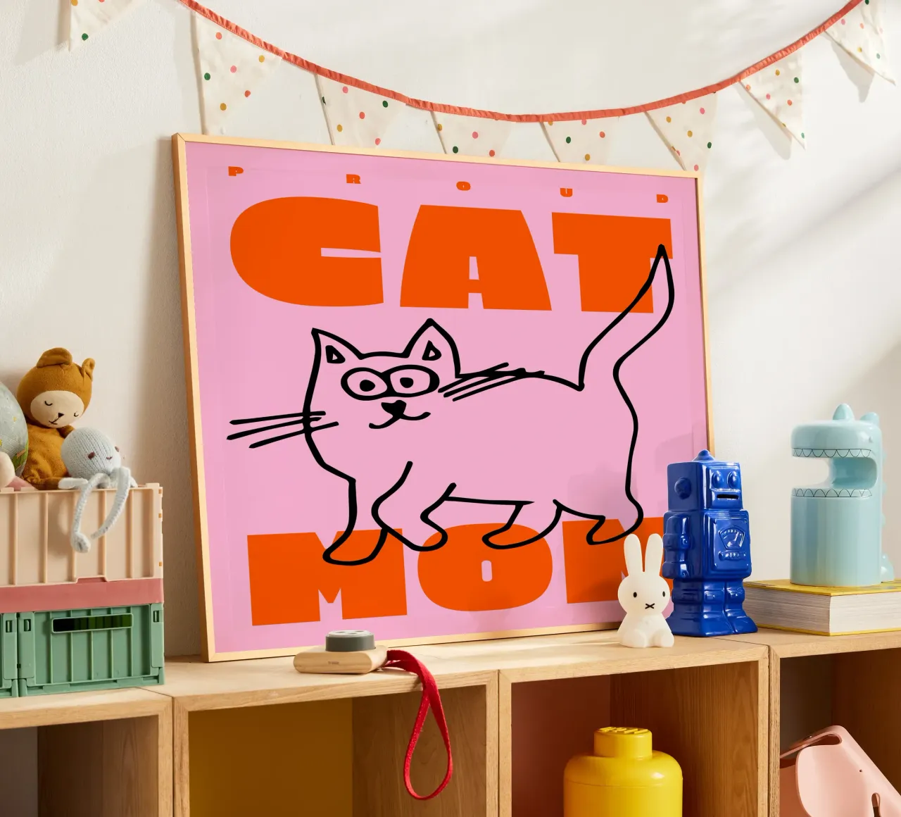 Mamma gatto orgogliosa I carta hahnemühle da Bureau Purpur