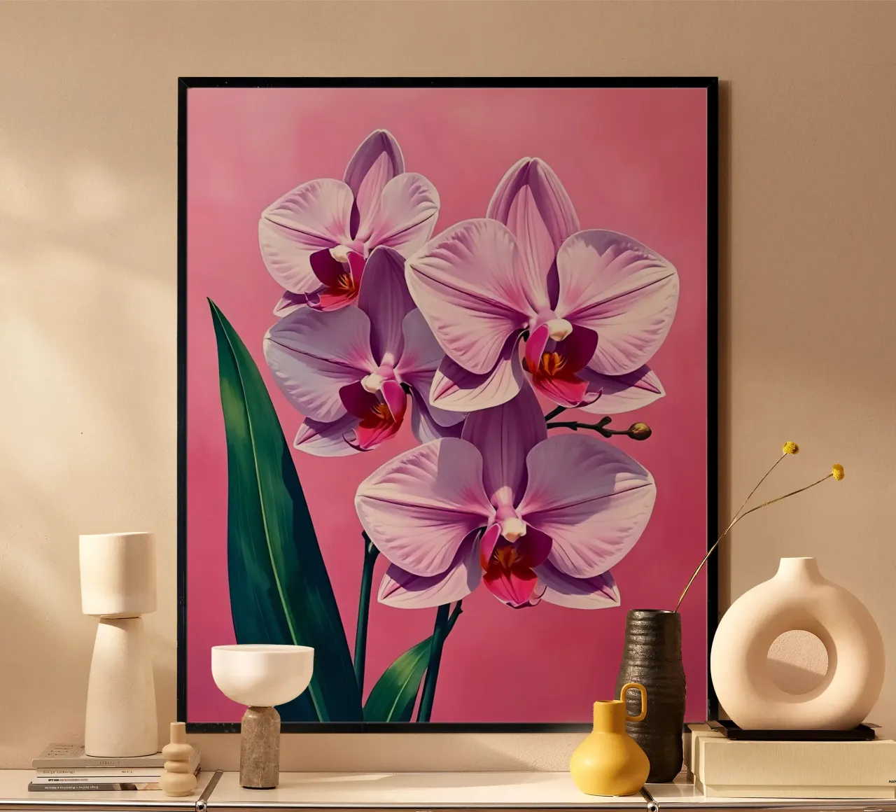 Stile_orchidea_C_4 poster con telaio in plastica da Farb- und Blütenzauber by LK