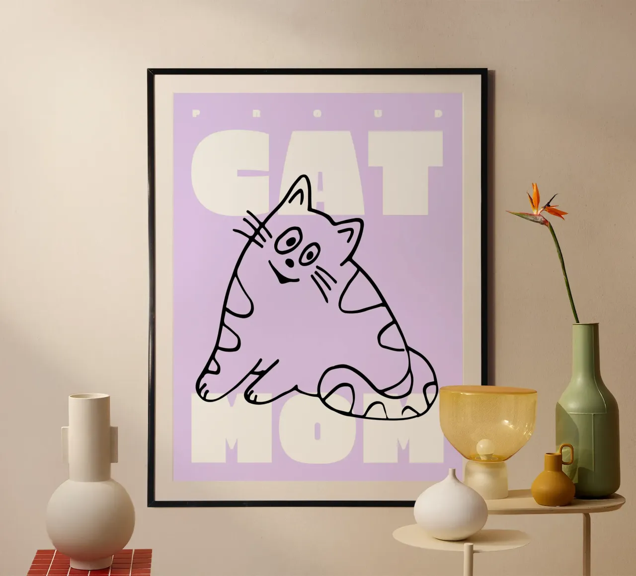 Mamma gatto orgogliosa II poster da Bureau Purpur