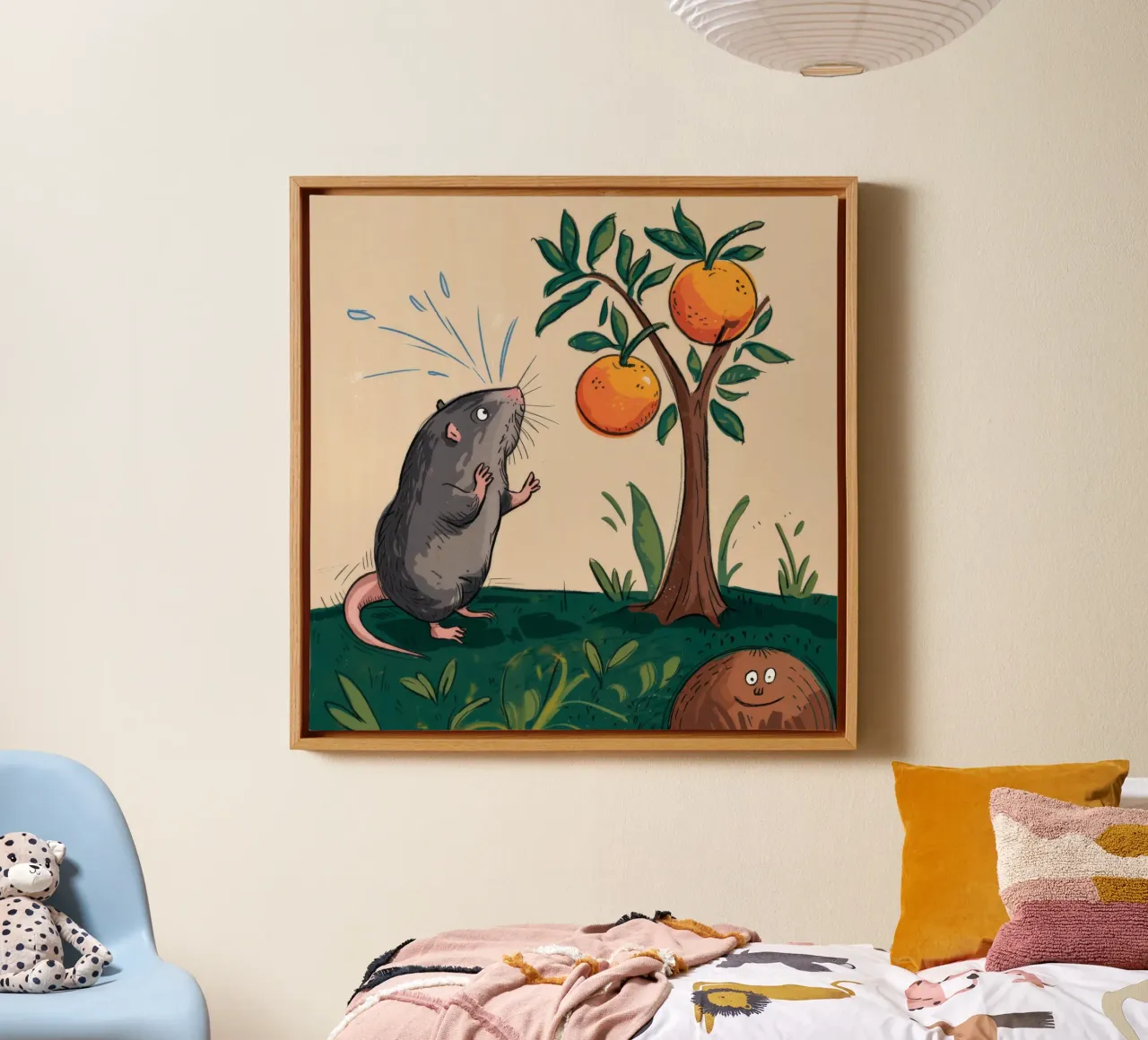 Harvest Mouse Feast canvas with Floater frame by Timeless Huse