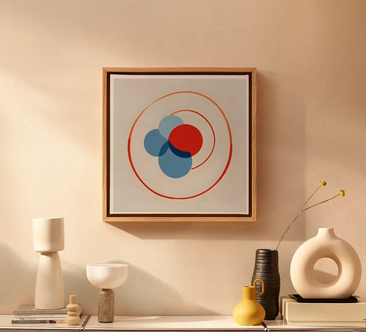 F.Geometric1207 tela con Cornice a cassetta da WALLART-Peter Lorenz