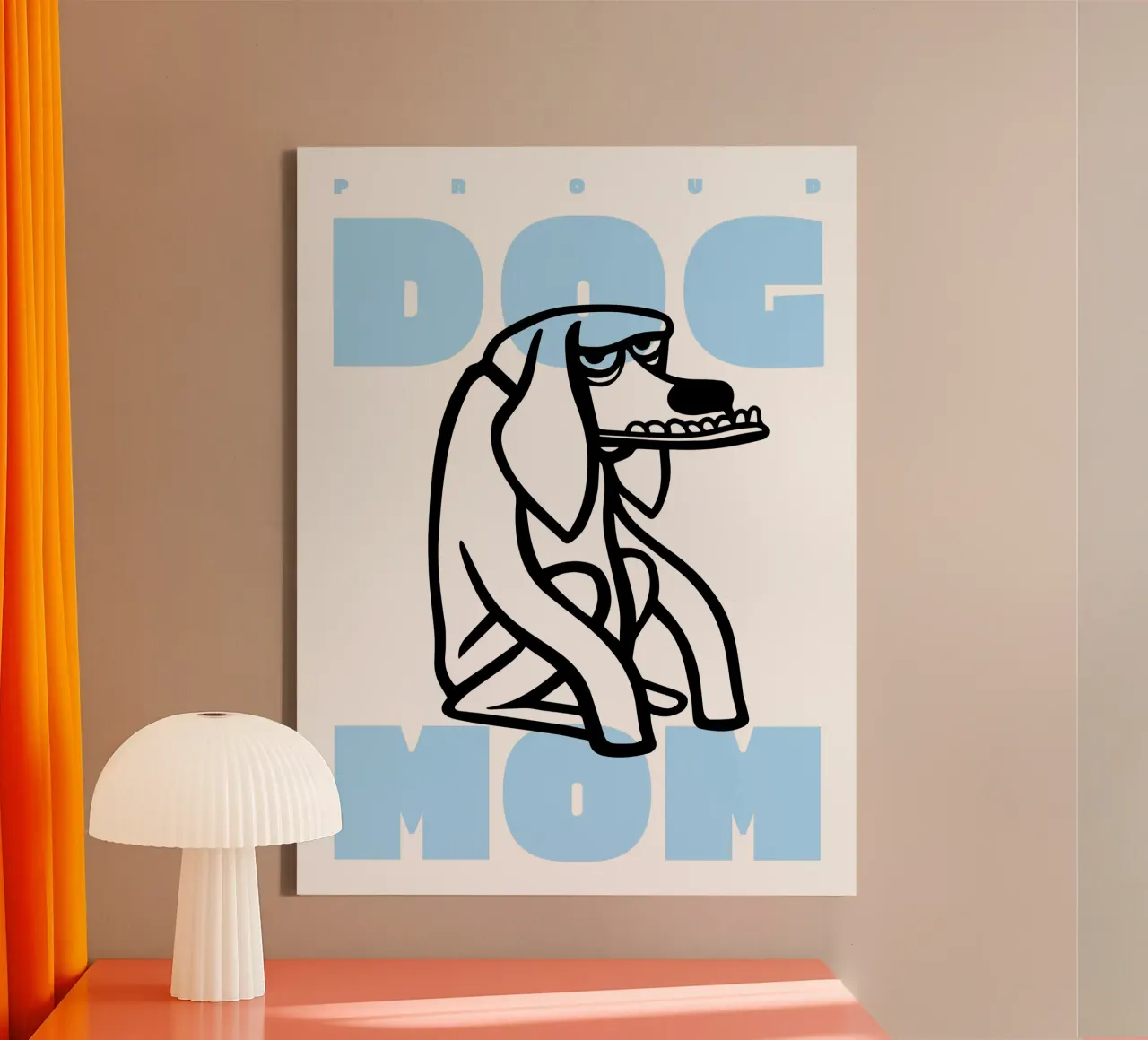 Mamma di un cane orgoglioso tela da Bureau Purpur