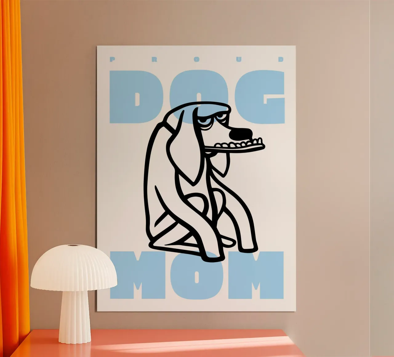 Mamma di un cane orgoglioso carta hahnemühle da Bureau Purpur
