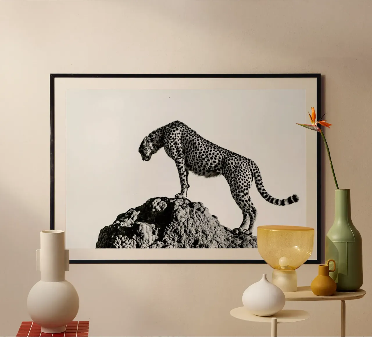 The Hunter - ali poster con telaio in legno da Pictufy