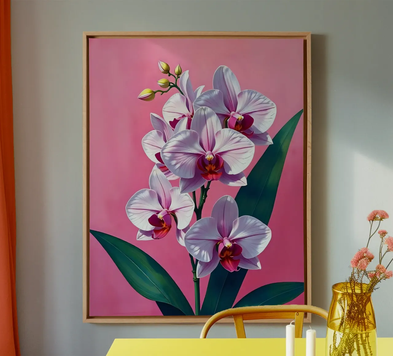 Stile_orchidea_C_5 tela con Cornice a cassetta da Farb- und Blütenzauber by LK