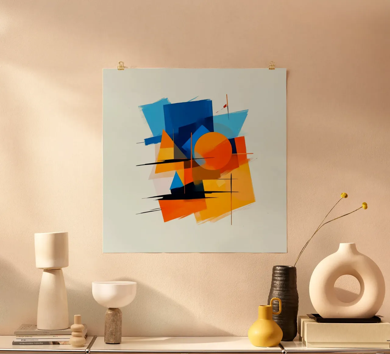 F.Geometric1109 poster con telaio in plastica da WALLART-Peter Lorenz