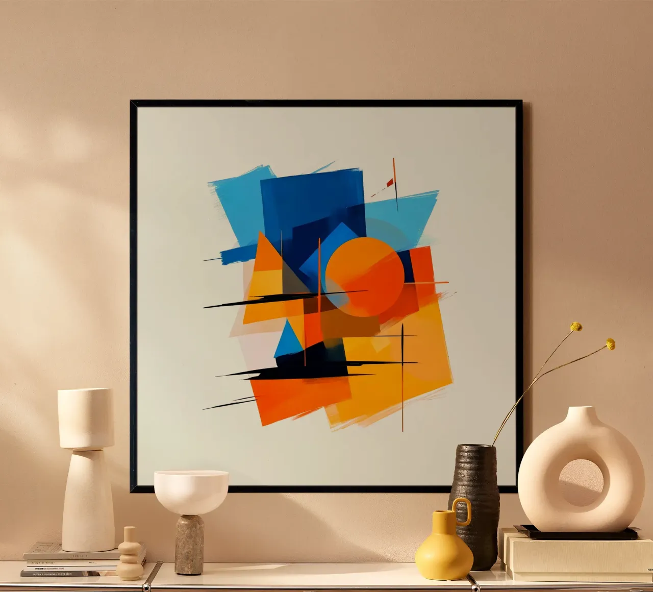F.Geometric1109 poster con telaio in plastica da WALLART-Peter Lorenz