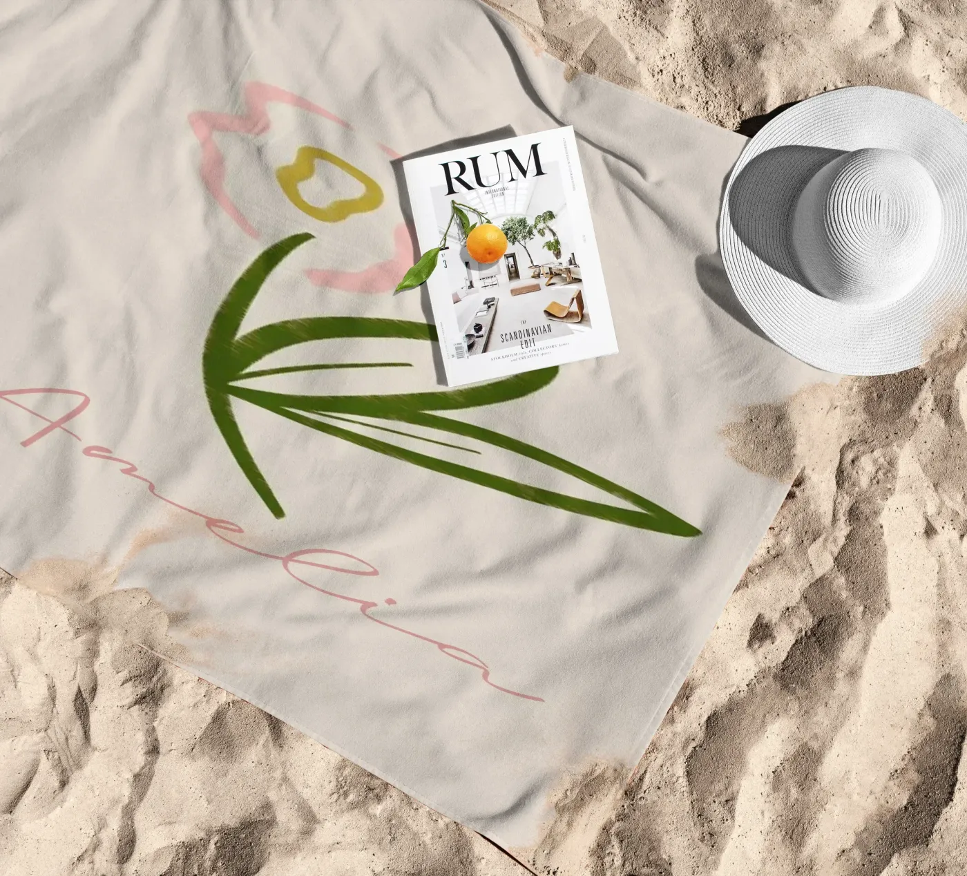 Flor beach towel by Galaxy Eyes