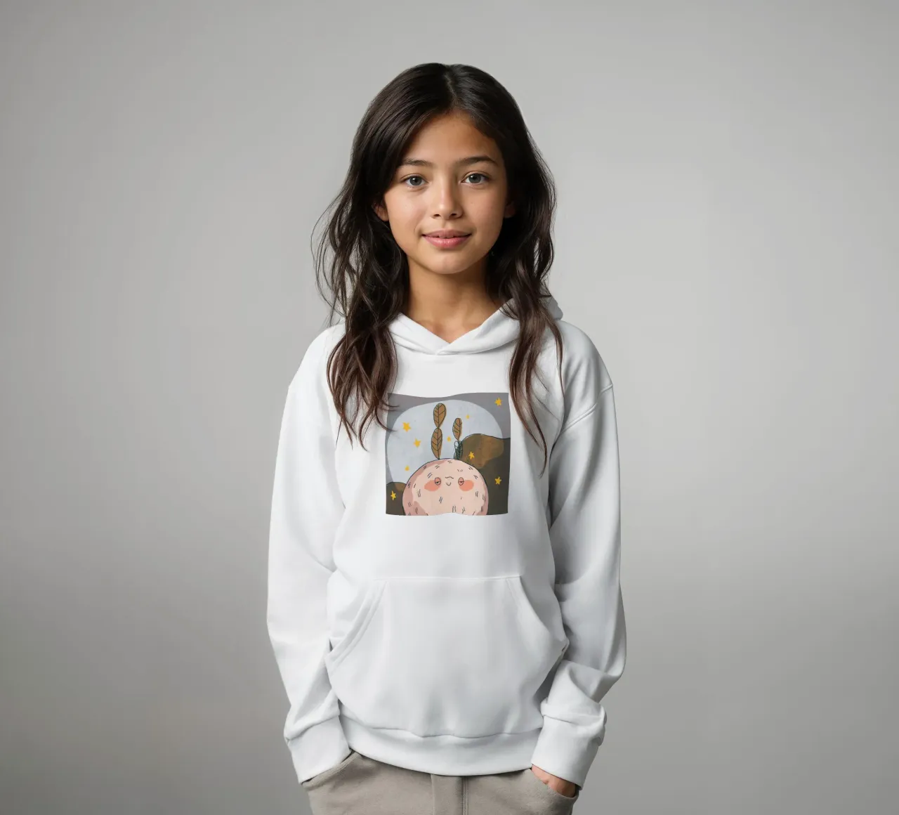 Sorriso di lumaca soddisfatto felpa bambino con cappuccio da Timeless Huse