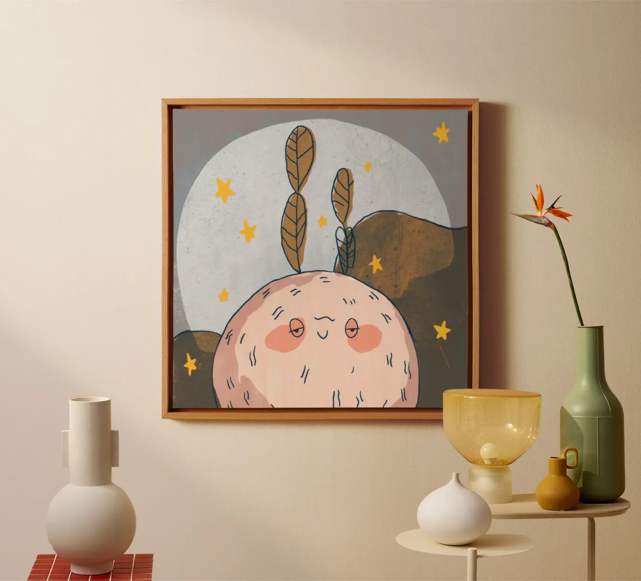 Contented Snail Smile canvas by Timeless Huse