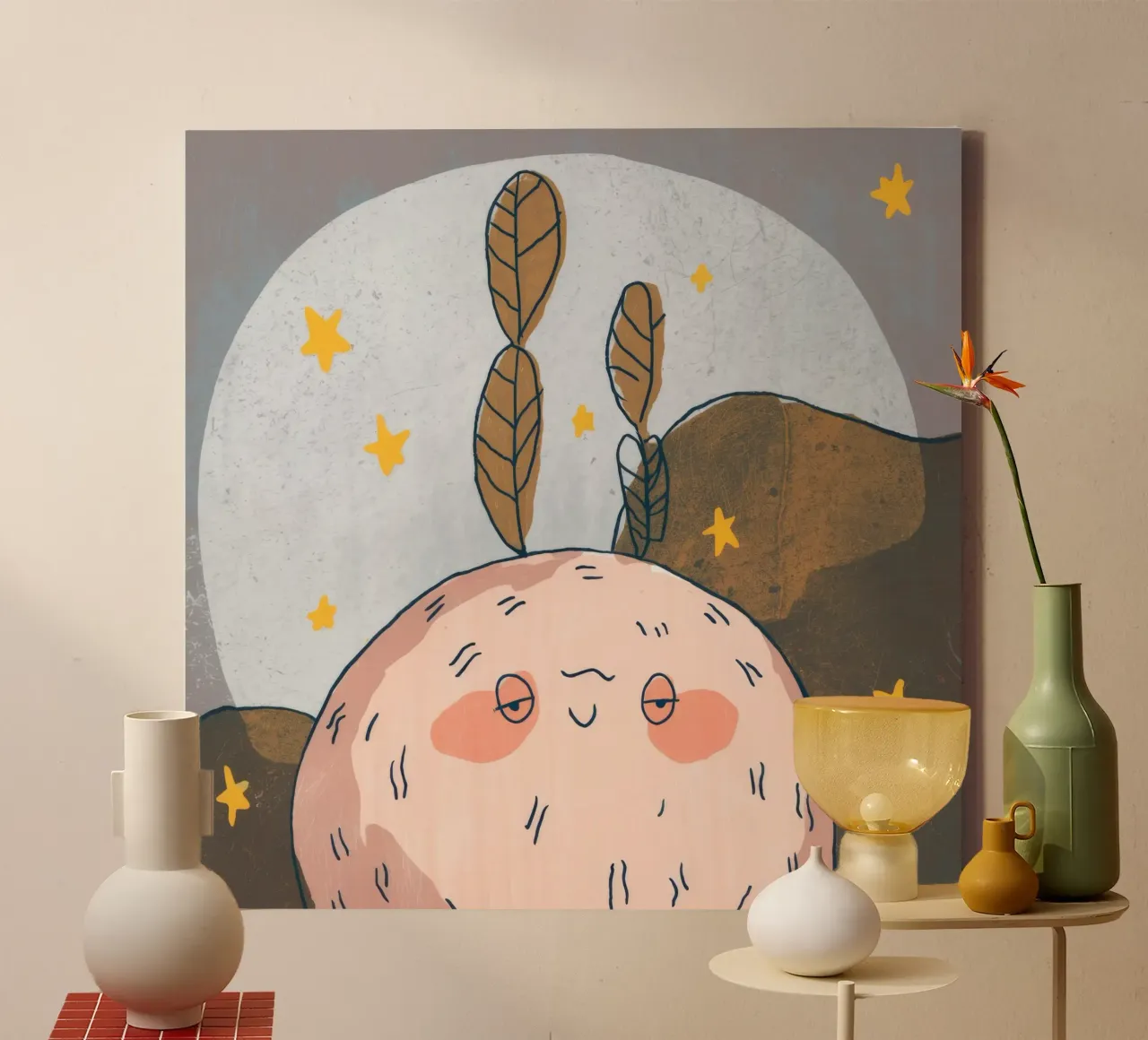 Contented Snail Smile canvas by Timeless Huse