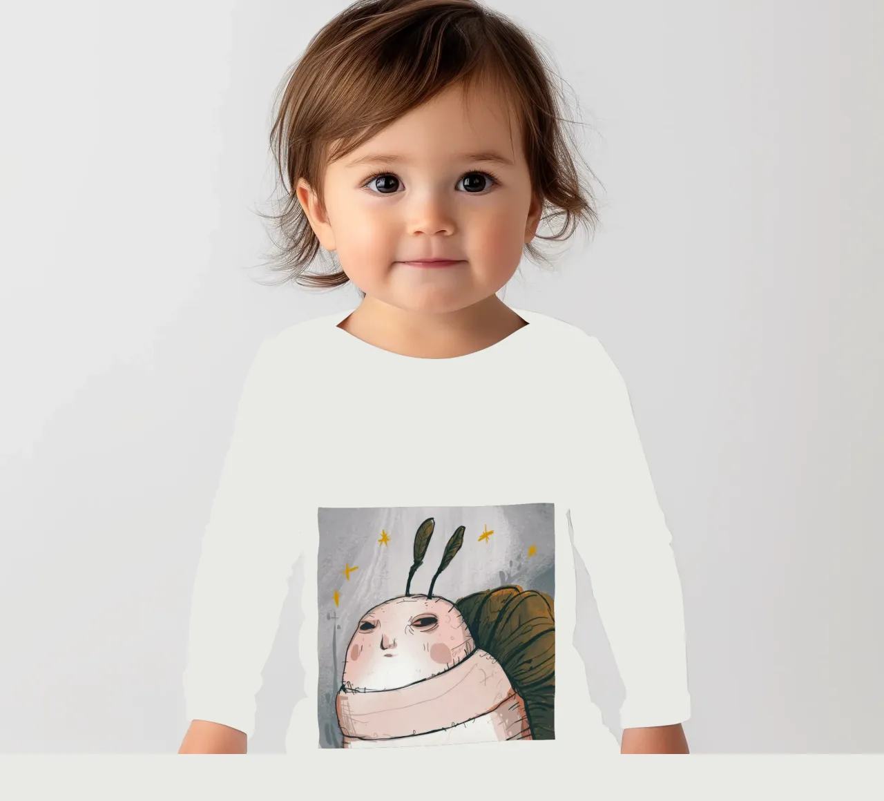 Pensées grincheuses sur les nuages body manches longues de Timeless Huse