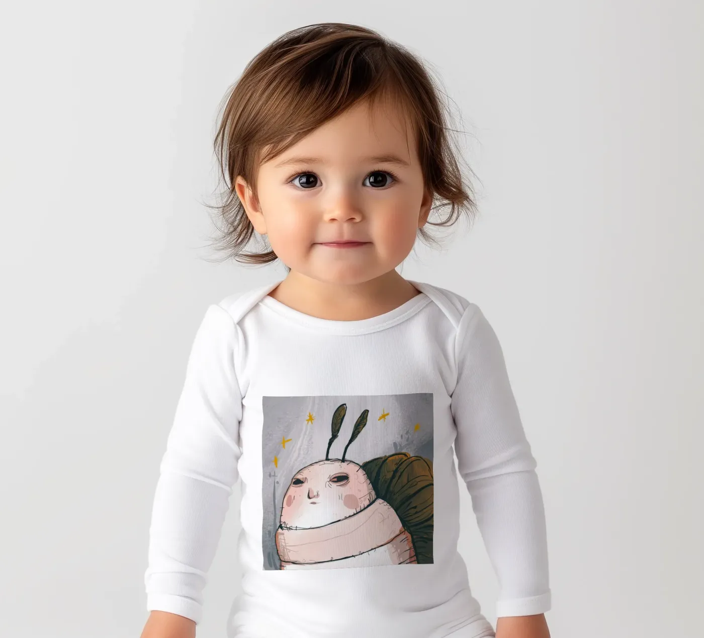 Pensieri da nuvola brontolona body neonato maniche lunghe da Timeless Huse