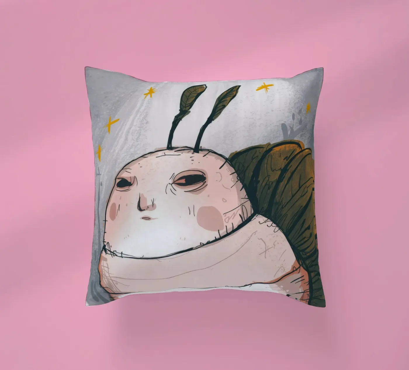 Grumpy wolk gedachten kussen van Timeless Huse