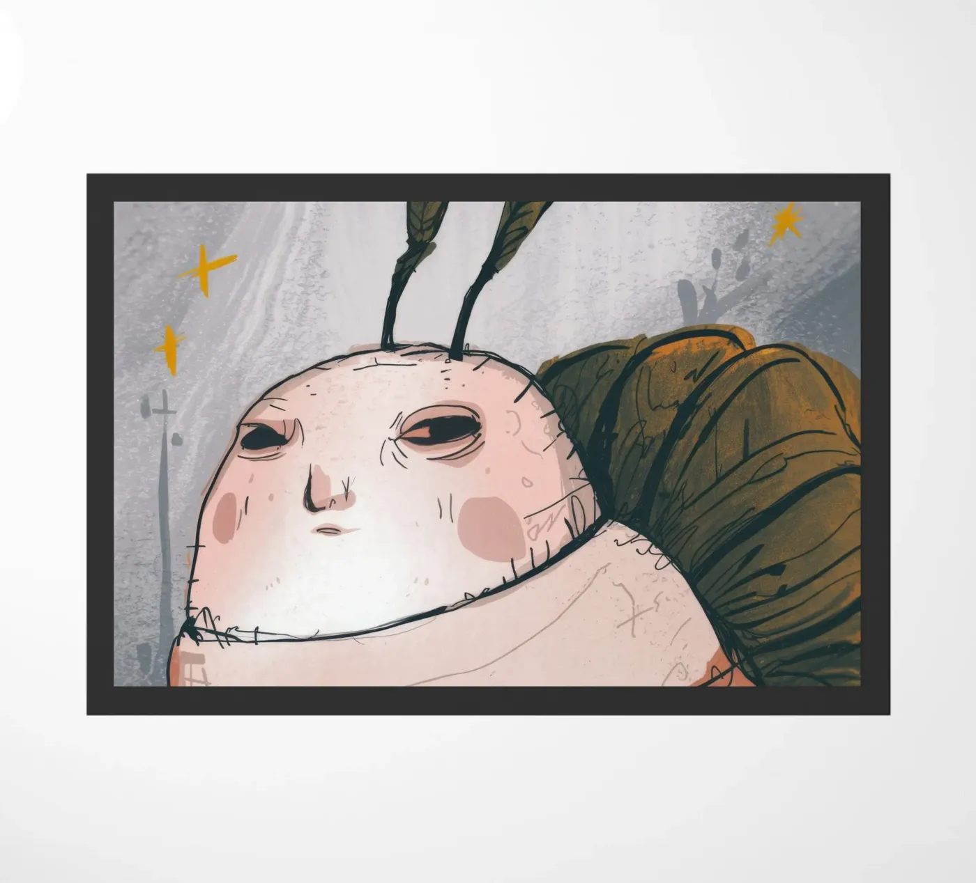 Grumpy Cloud Thoughts deurmat van Timeless Huse