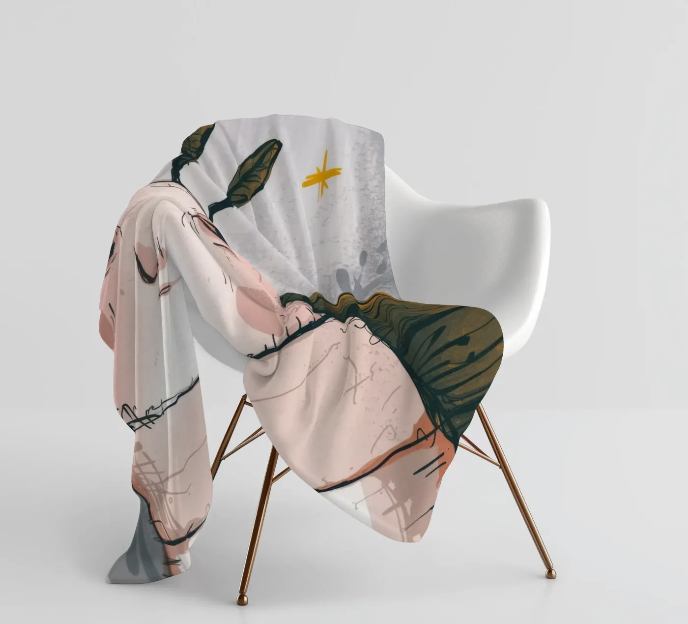 Grumpy Cloud Thoughts plaid polaire de Timeless Huse