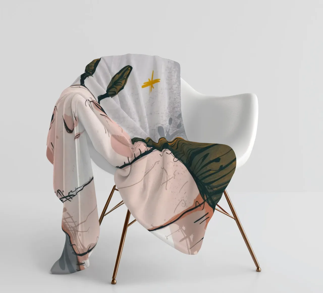 Grumpy Cloud Thoughts fleece blanket by Timeless Huse