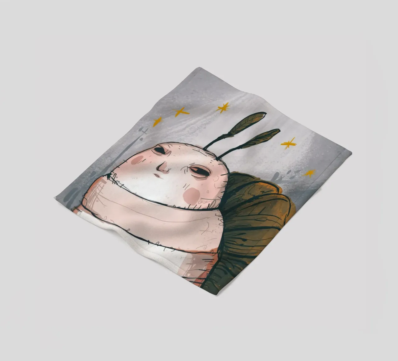 Grumpy Cloud Thoughts fleece blanket by Timeless Huse