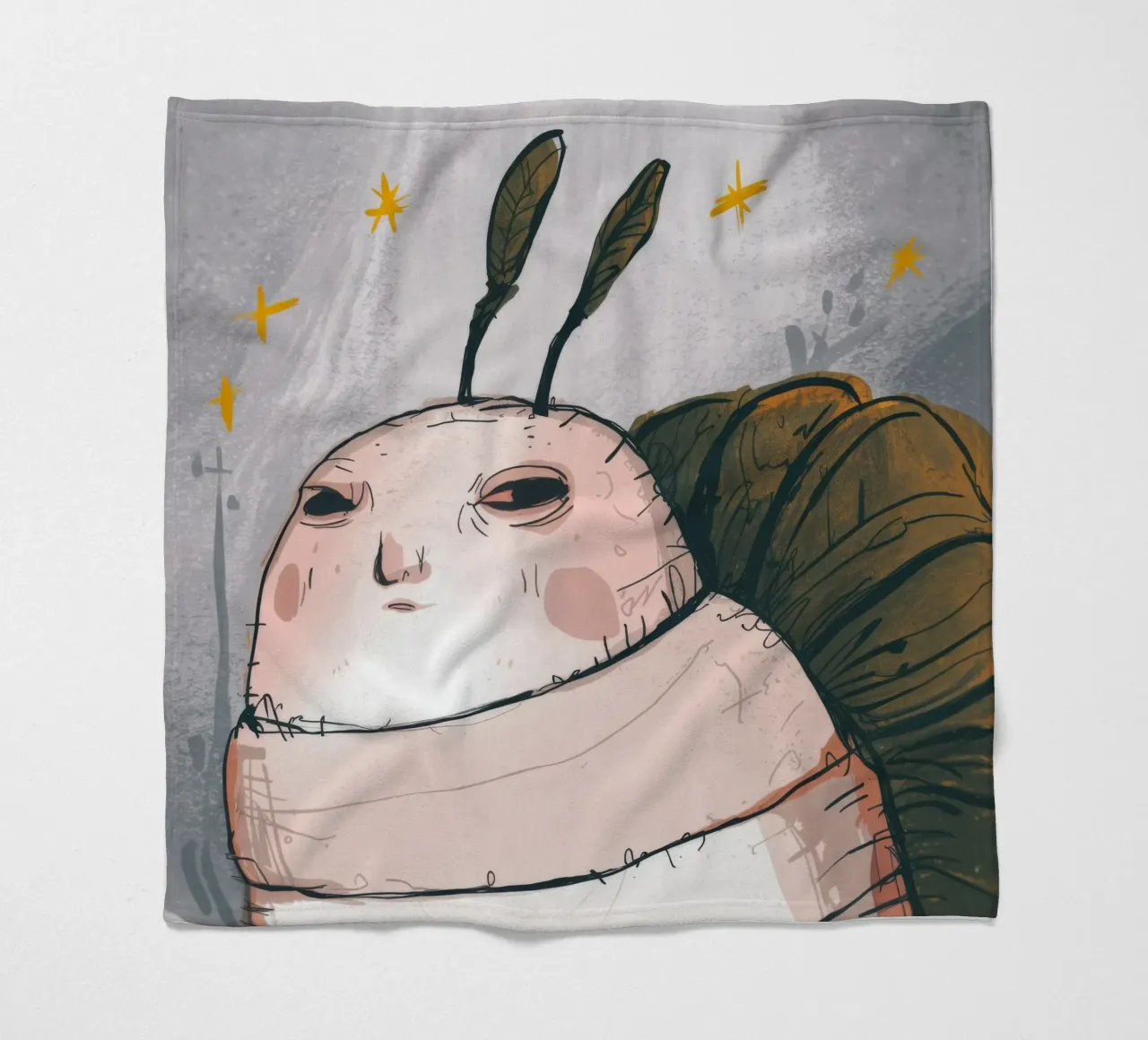 Grumpy Cloud Thoughts fleece blanket by Timeless Huse