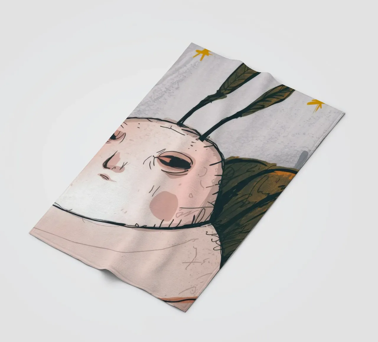 Grumpy Cloud Thoughts fleece blanket by Timeless Huse