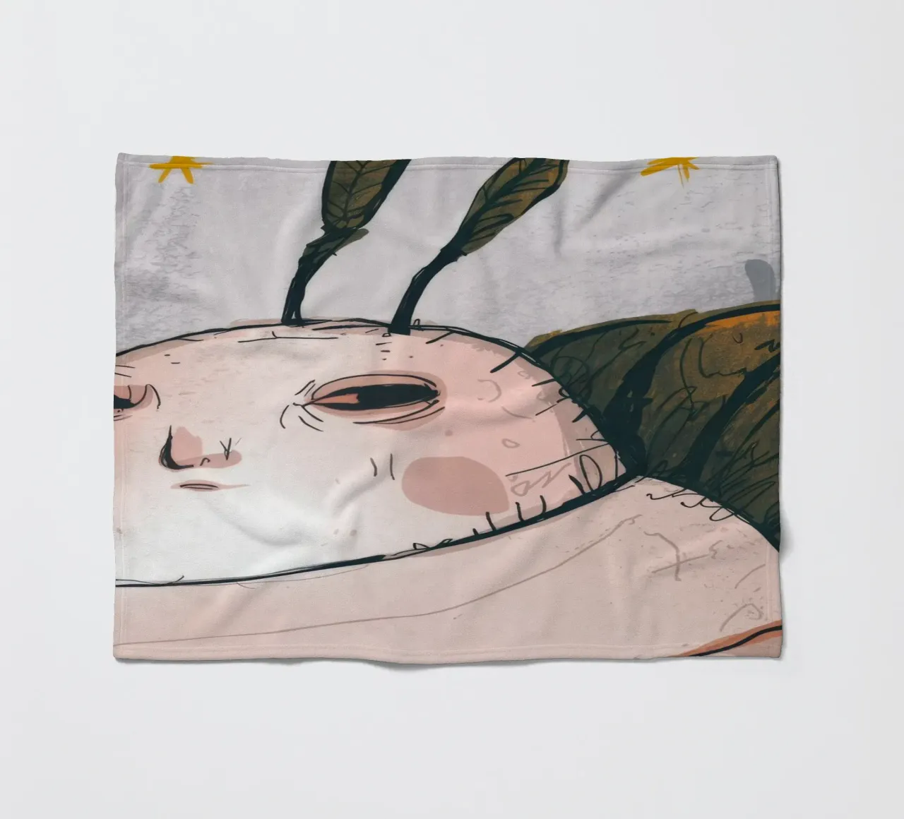 Grumpy Cloud Thoughts fleece blanket by Timeless Huse