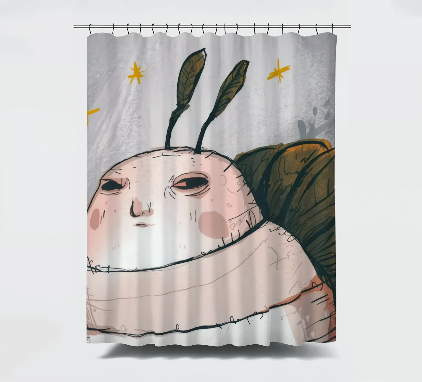 Grumpy Cloud Thoughts Duschvorhang von Timeless Huse