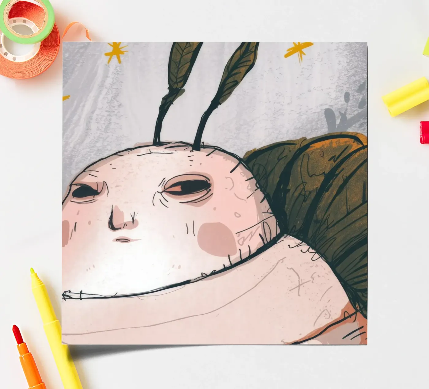 Mürrische Wolken-Gedanken Stickerbogen von Timeless Huse