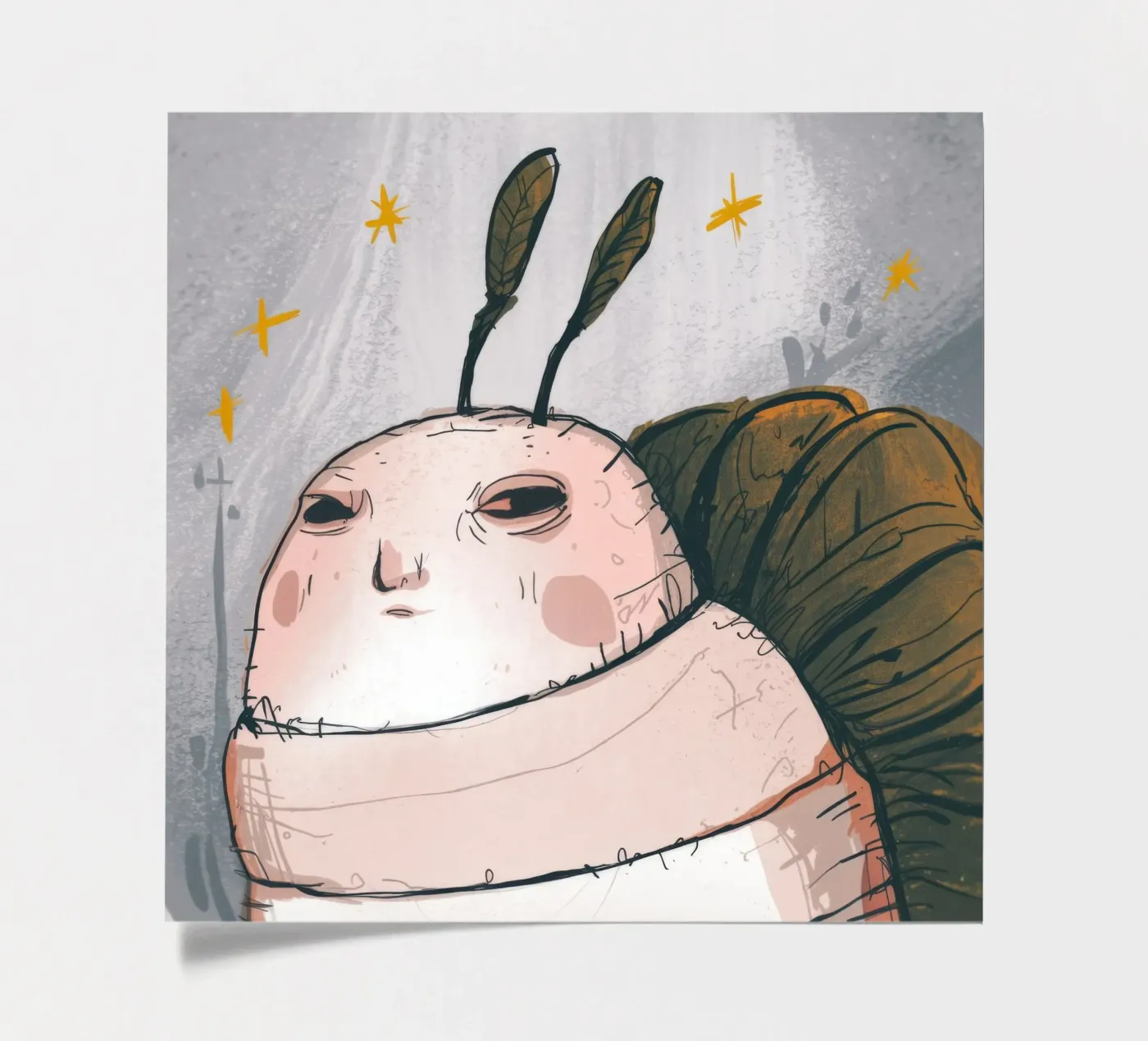 Mürrische Wolken-Gedanken Stickerbogen von Timeless Huse