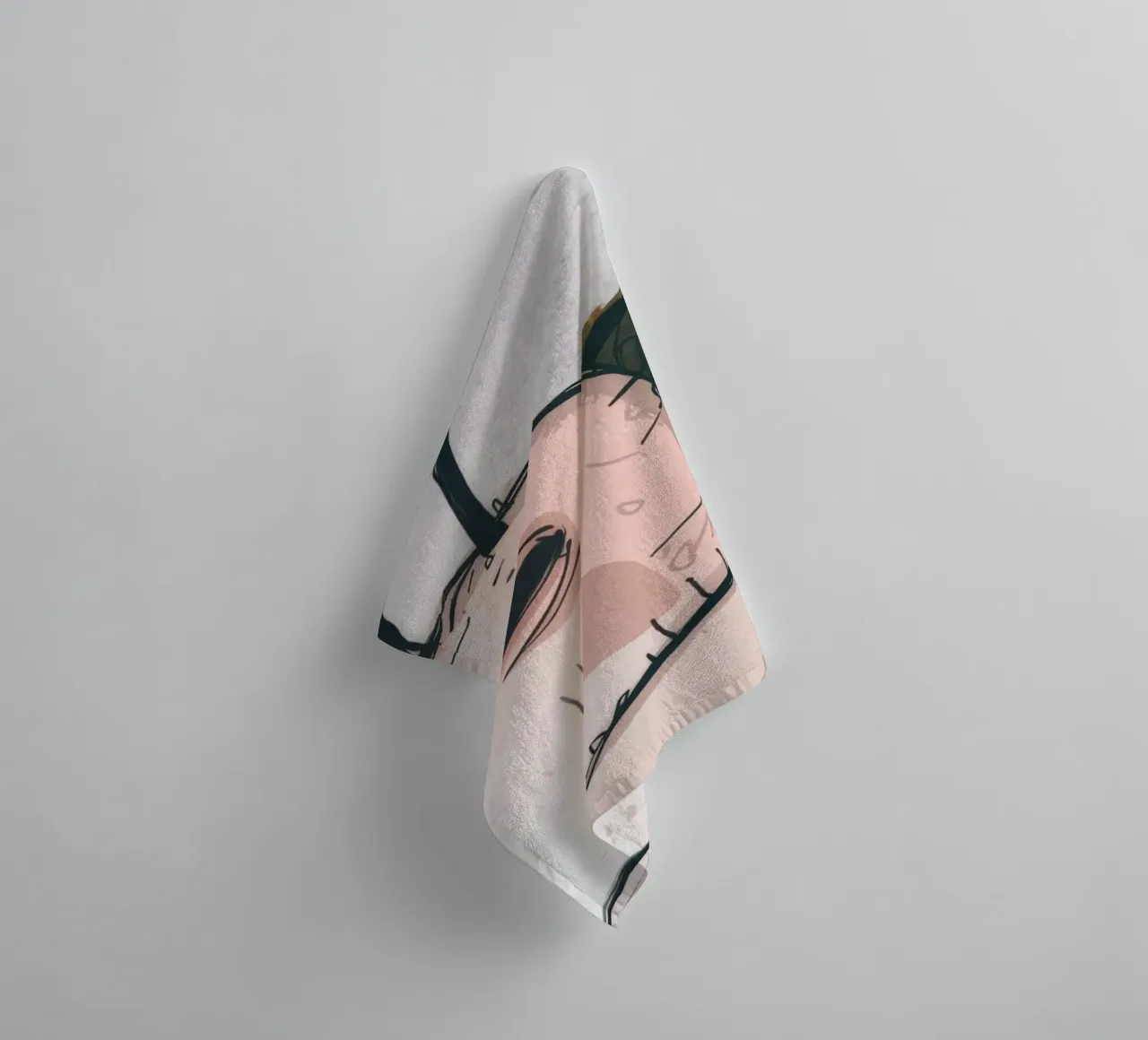 Grumpy Cloud Thoughts towel by Timeless Huse