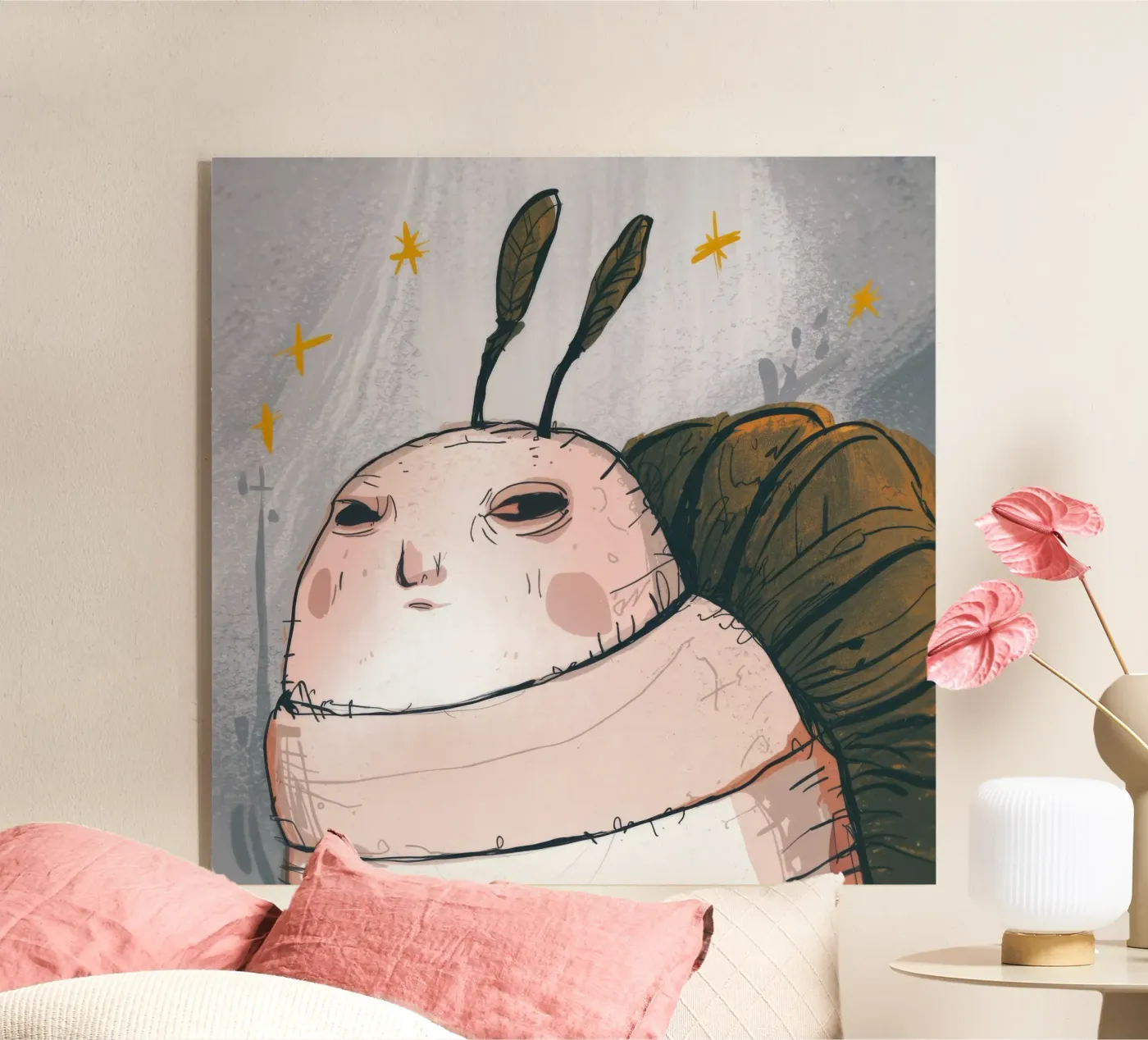 Grumpy Cloud Thoughts acrylic glass by Timeless Huse
