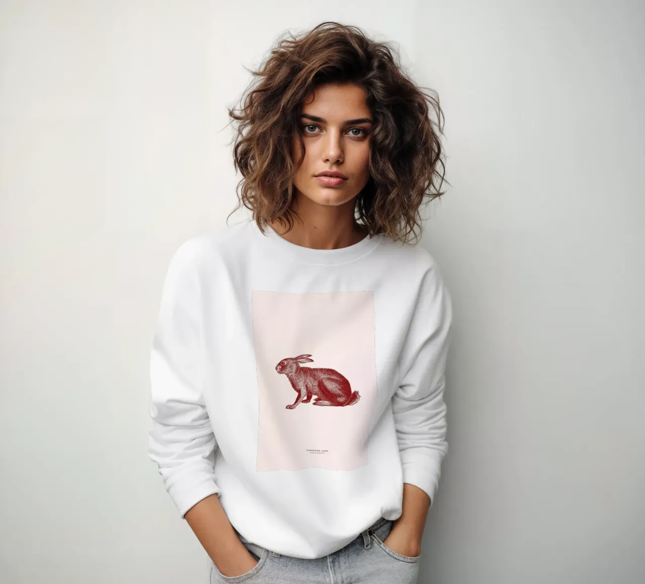 European Hare II sweatshirt by Flora & Fauna
