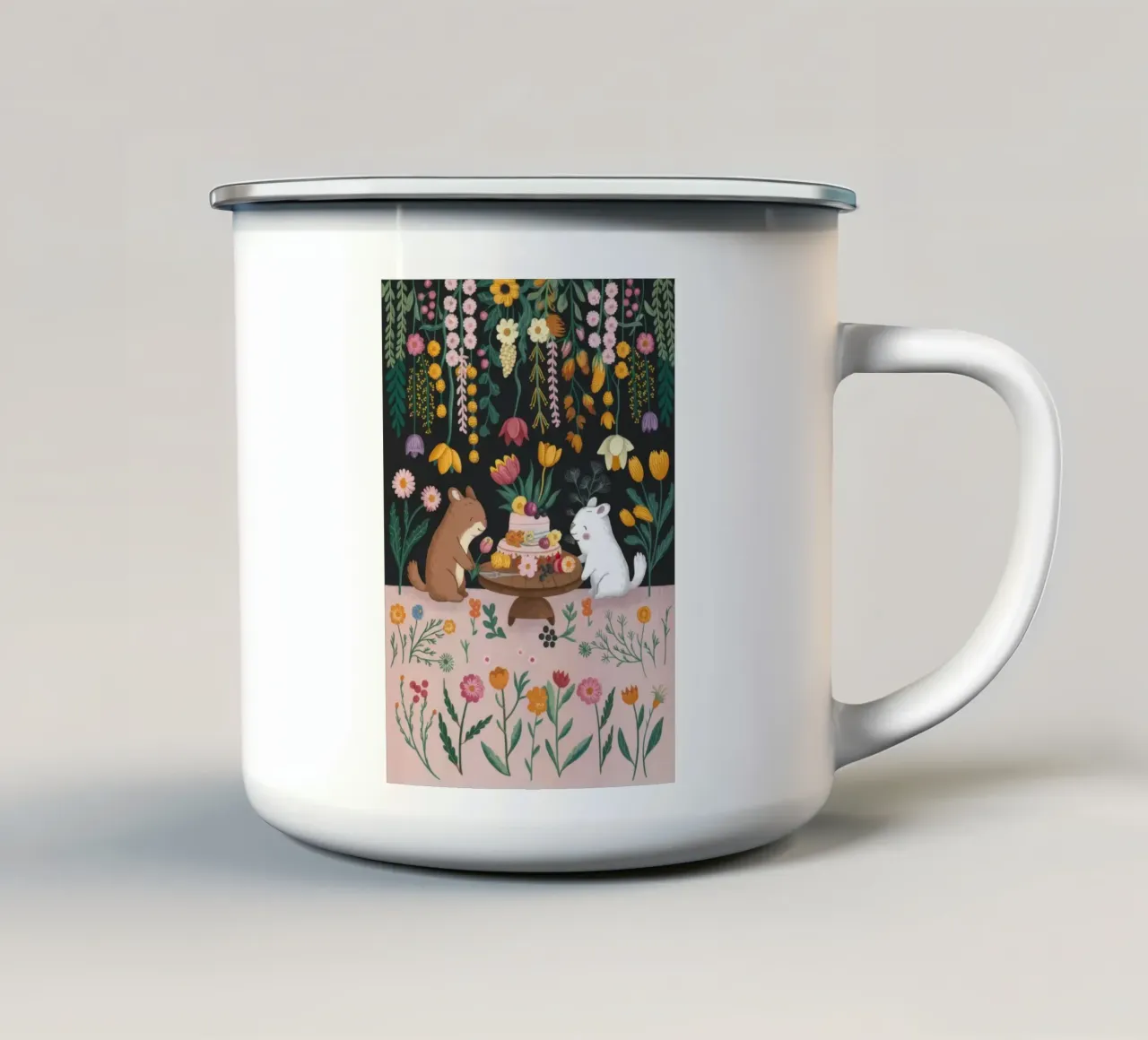 Serene Path Journey Emaille Tasse von Timeless Huse