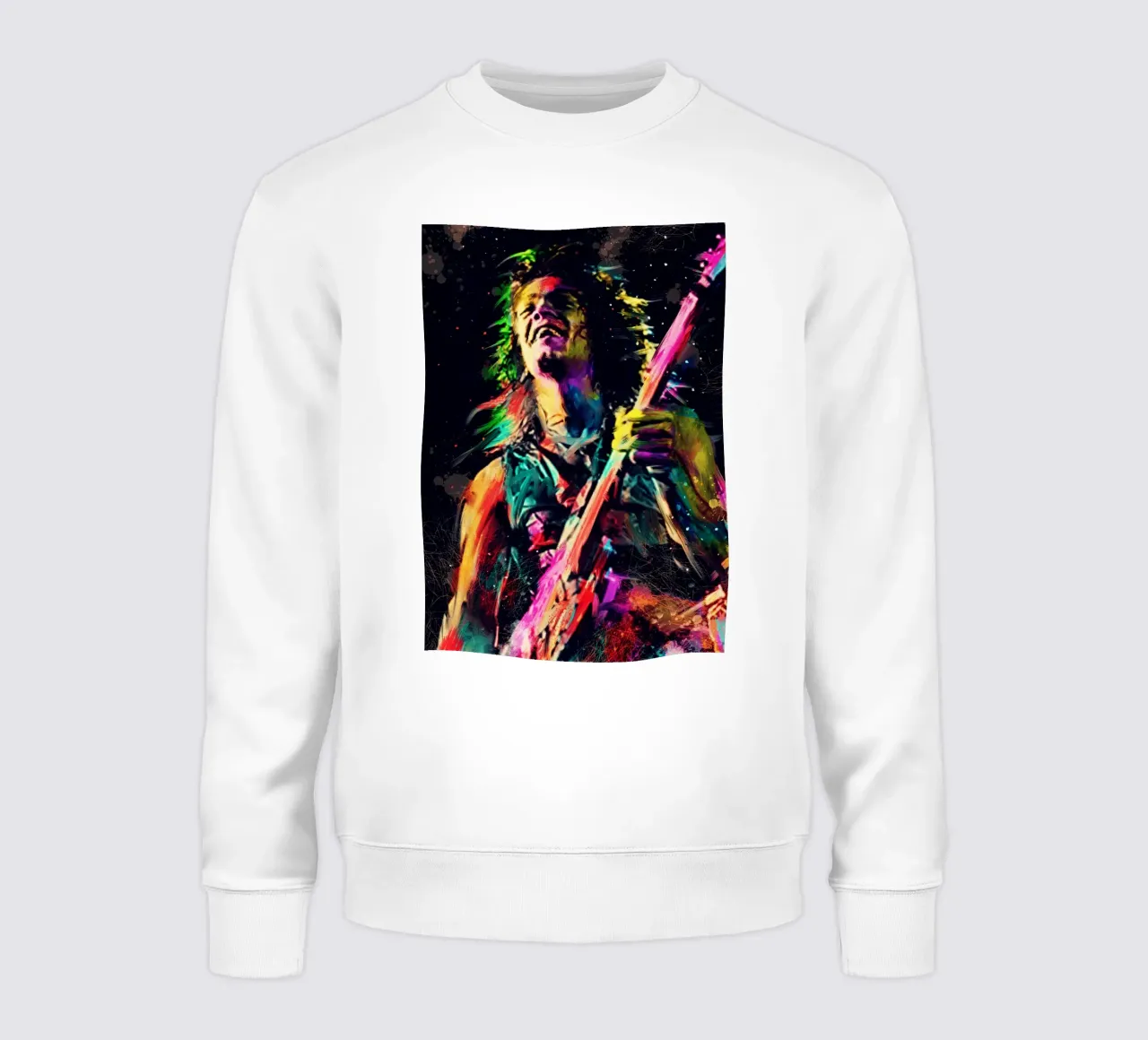 Eddie Van Halen astratto colorato pop art felpa da Hantamrata