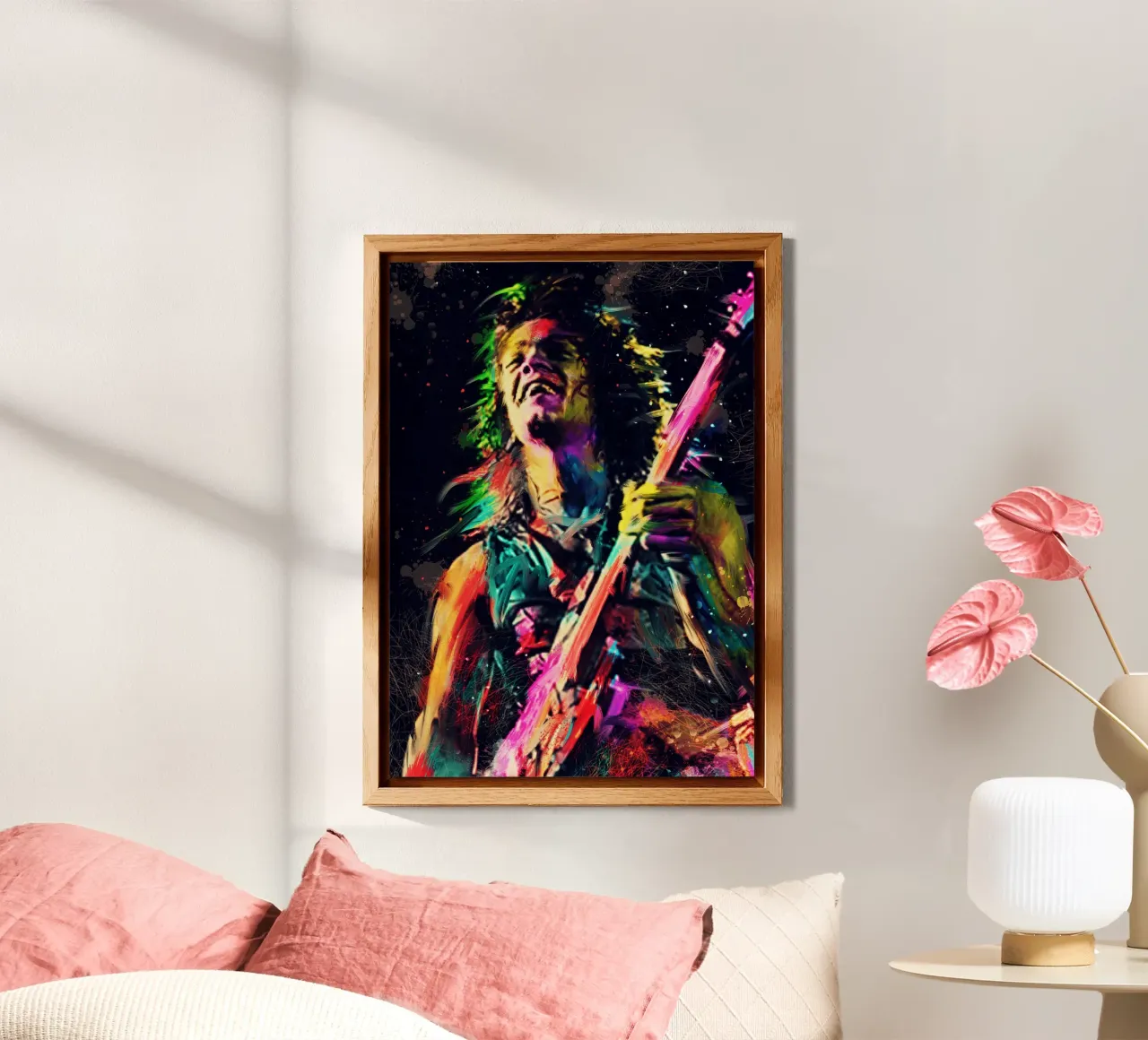 Eddie Van Halen abstrait coloré pop art panneau forex de Hantamrata