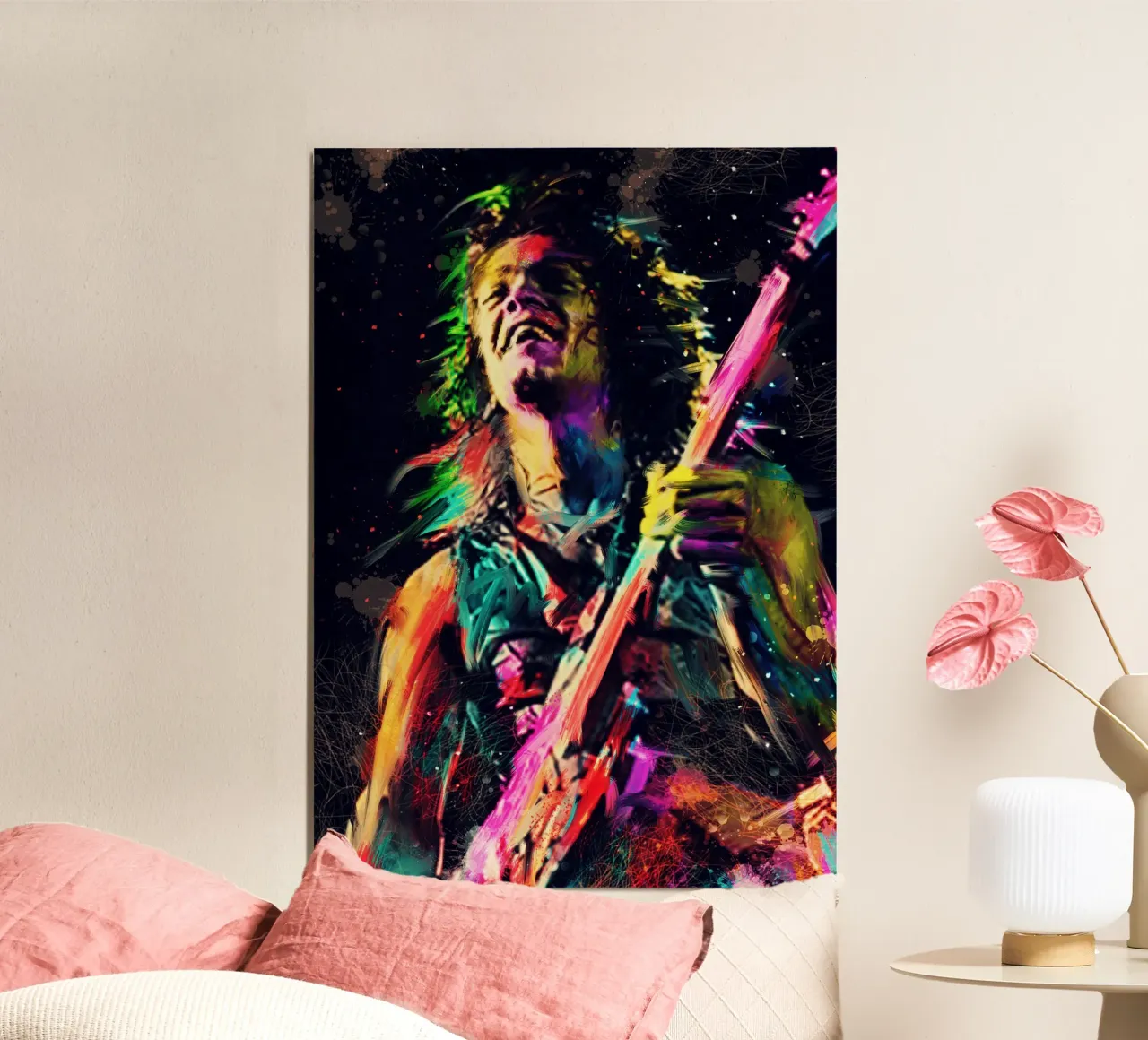 Eddie Van Halen abstrait coloré pop art panneau forex de Hantamrata