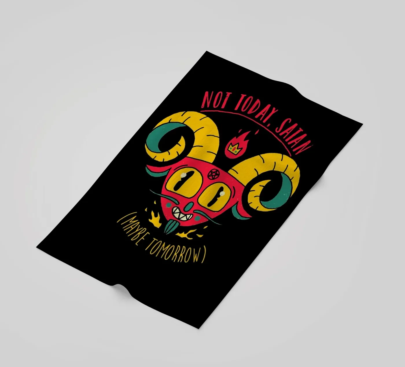 Naughty Devil beach towel by DinoMike