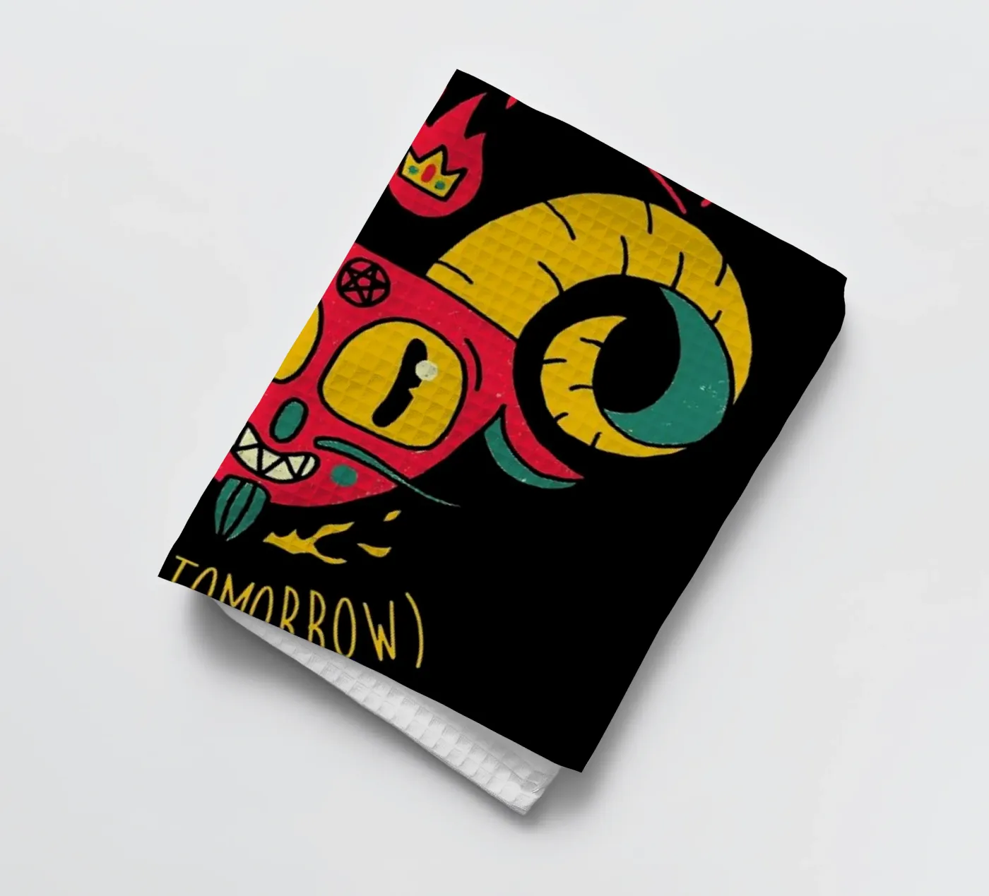 Naughty Devil tea towel by DinoMike