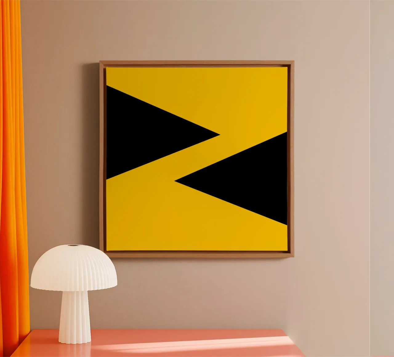 E.Geometric1502 canvas with Floater frame by WALLART-Peter Lorenz