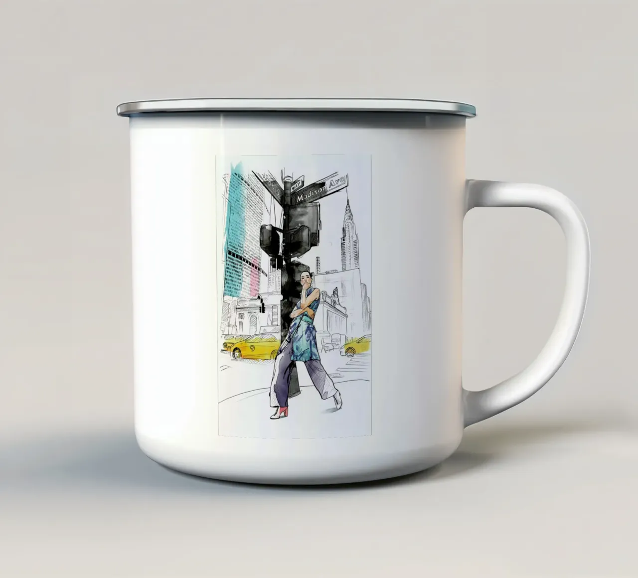 NY tazza in smalto da Ina Stanimirova
