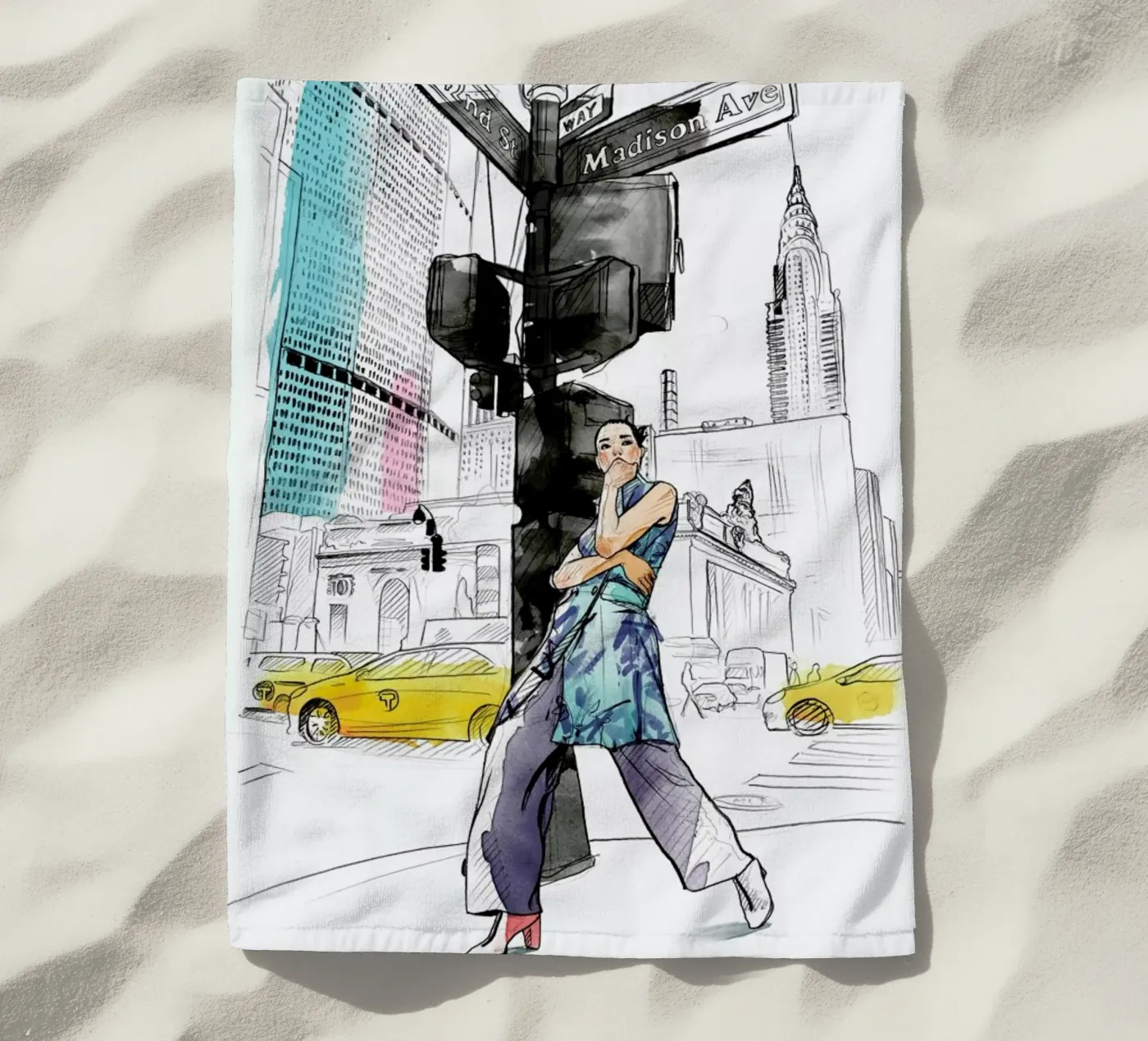 NY strandhanddoek van Ina Stanimirova