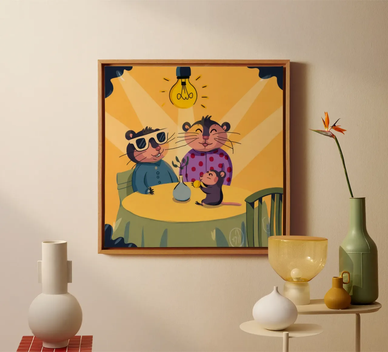 Grillig diner heerlijkheid canvas met Baklijst van Timeless Huse