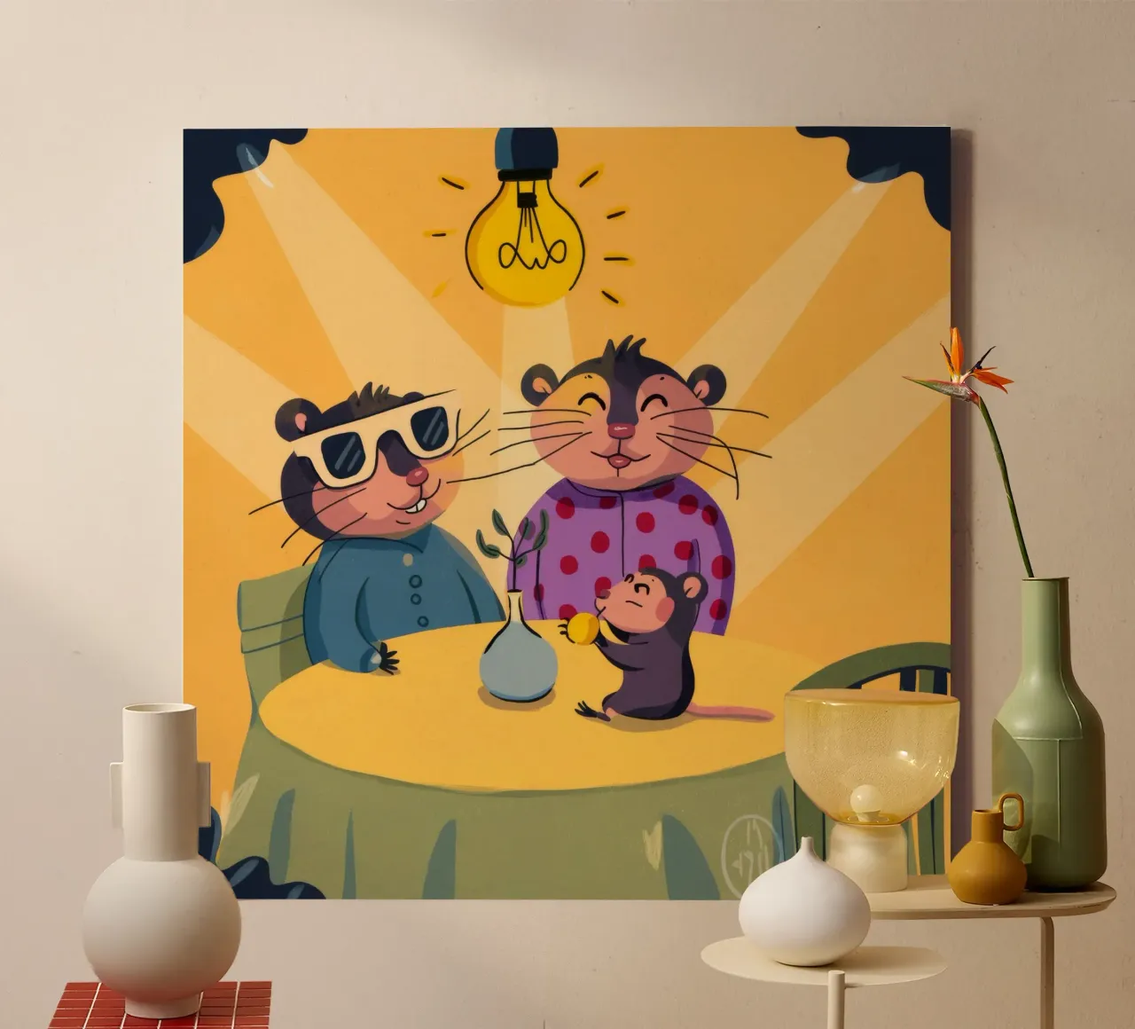 Grillig diner heerlijkheid canvas met Baklijst van Timeless Huse