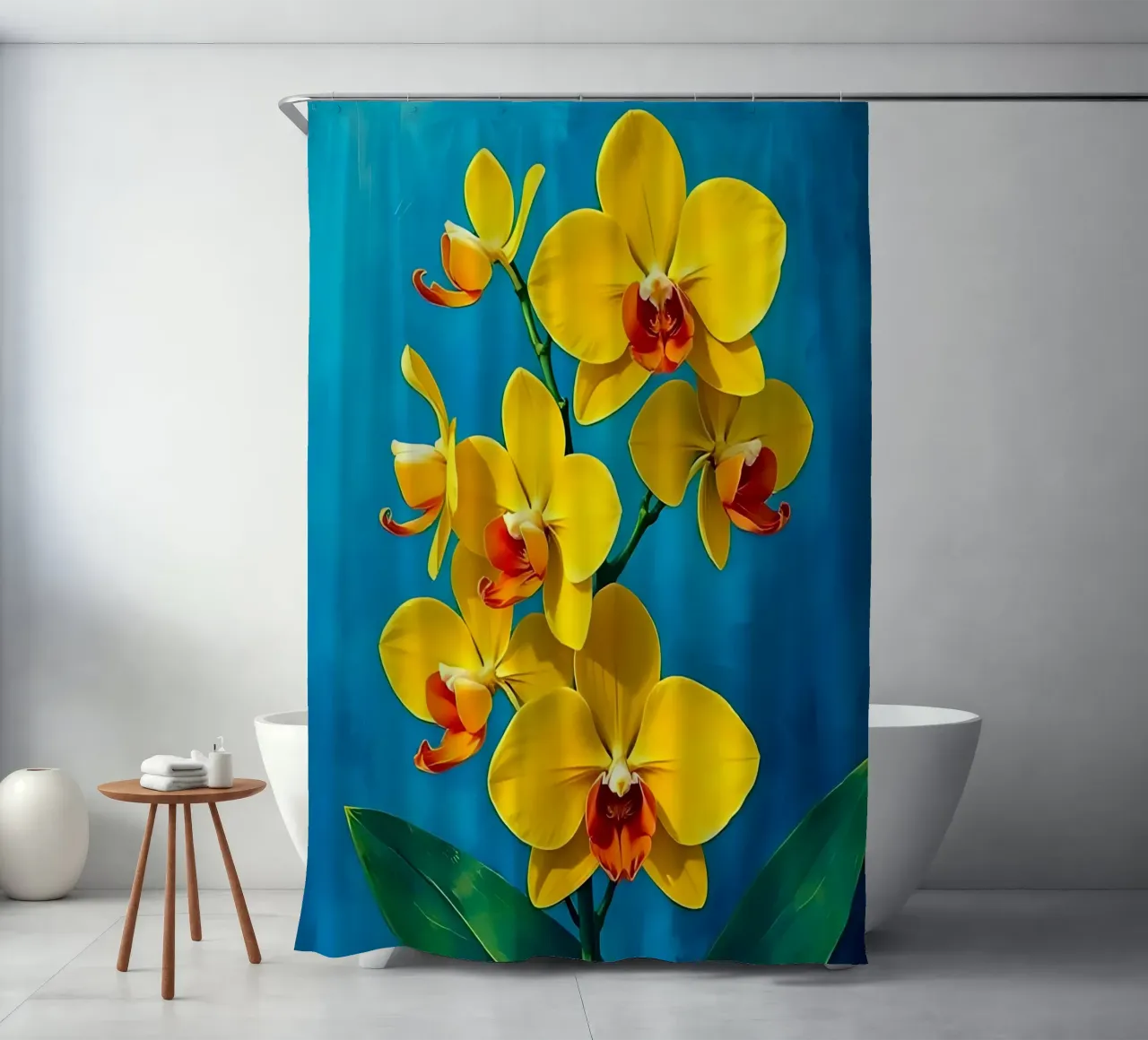 Orchidea_Stile_D3 tenda da doccia da Farb- und Blütenzauber by LK