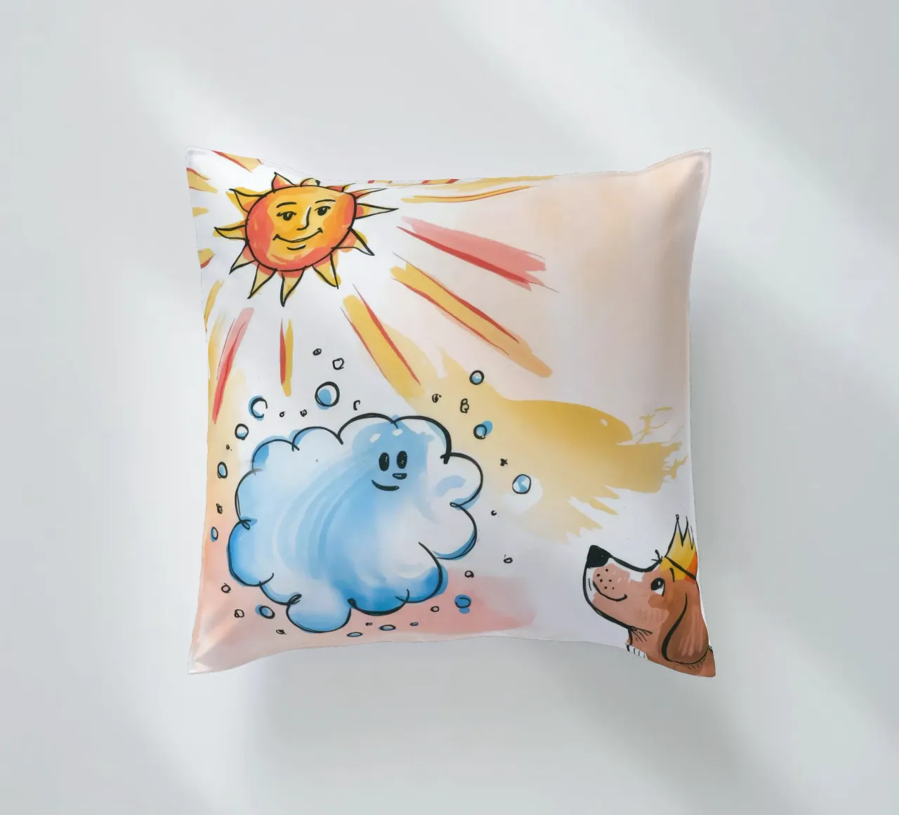 Re delle nuvole illuminate dal sole cuscino da Timeless Huse